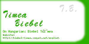 timea biebel business card
